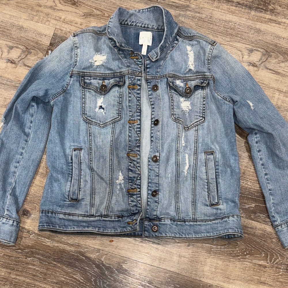 Leith Light Blue Denim Jacket sz small